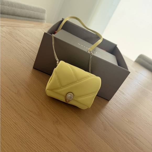 BVLGARI Handbags - Yellow Quilted Chain Bag